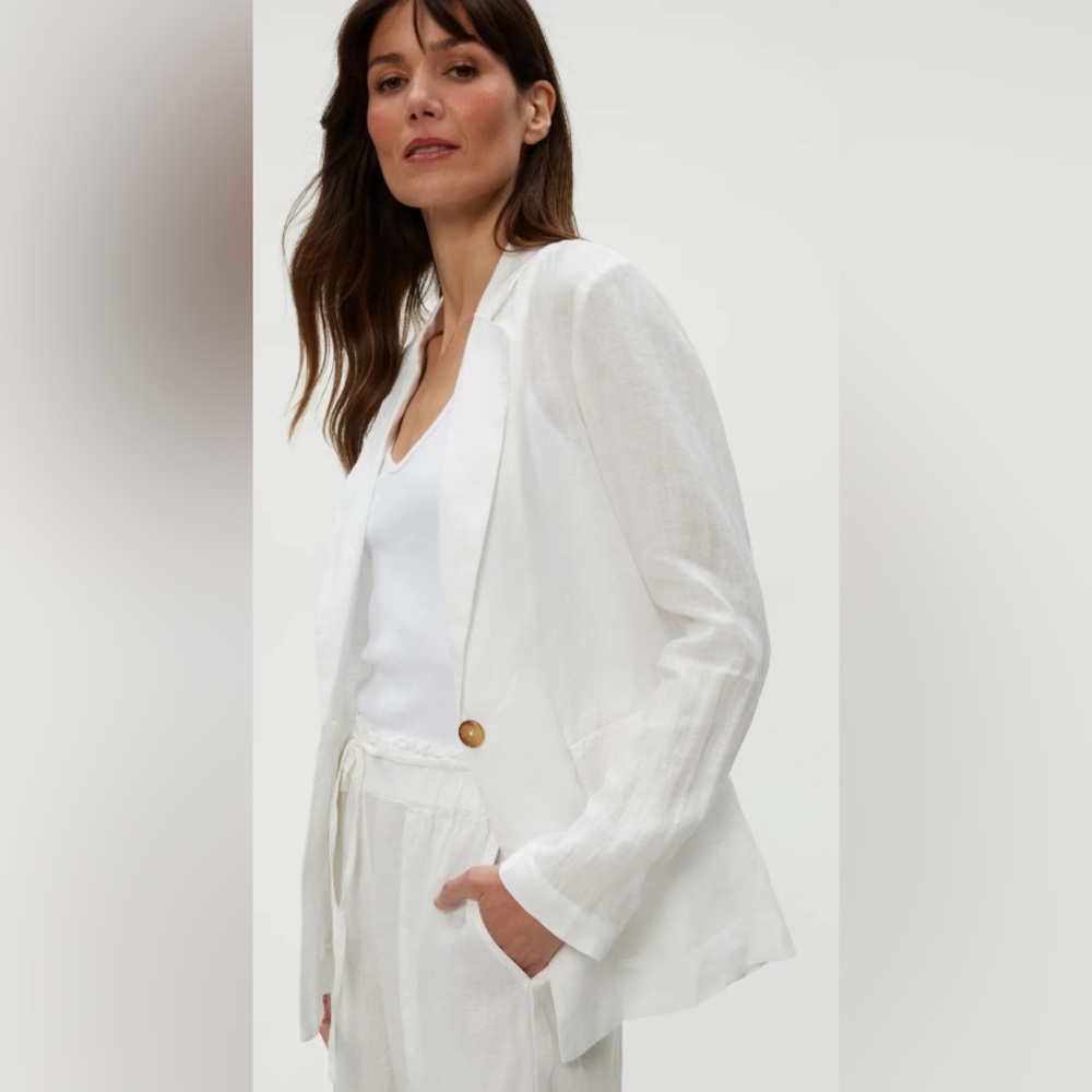 Steve Madden White Linen Blend Blazer Jacket - NWOT